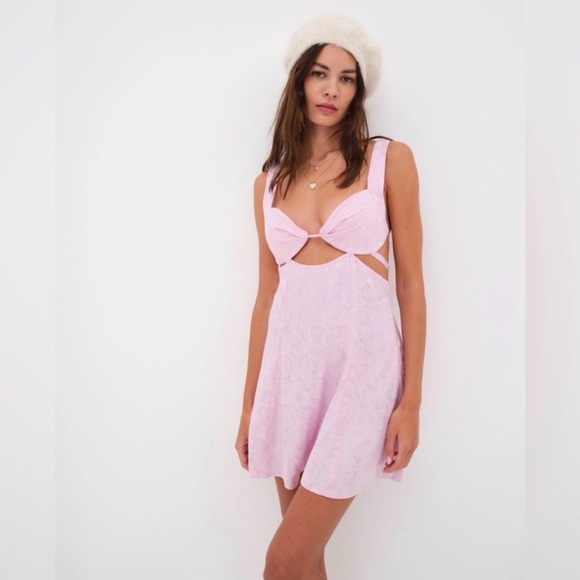 For Love And Lemons Dresses & Skirts - For Love & Lemons Alice Mini Dress Pin Jacquard size S